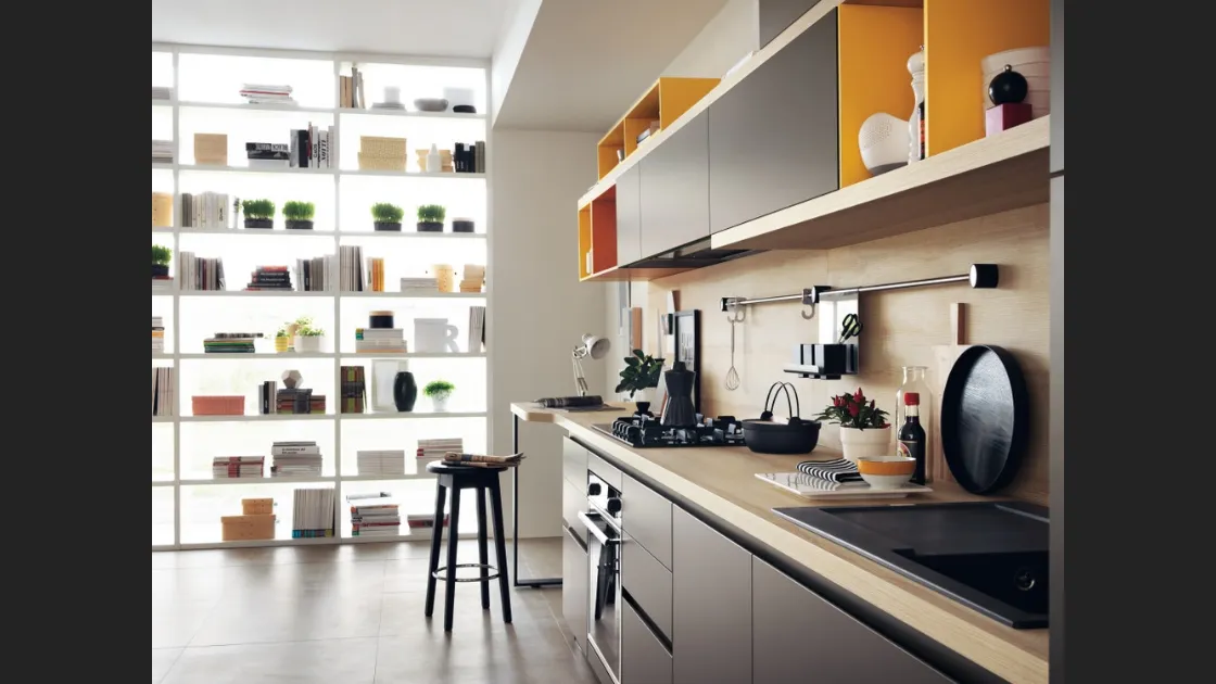 Libreria Living Foodshelf in laccato Bianco di Scavolini