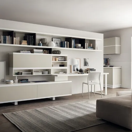 Libreria Living Foodshelf Tortora e Bianco di Scavolini