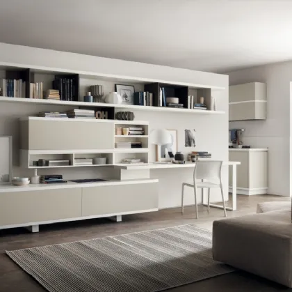 Libreria Living Foodshelf Tortora e Bianco di Scavolini