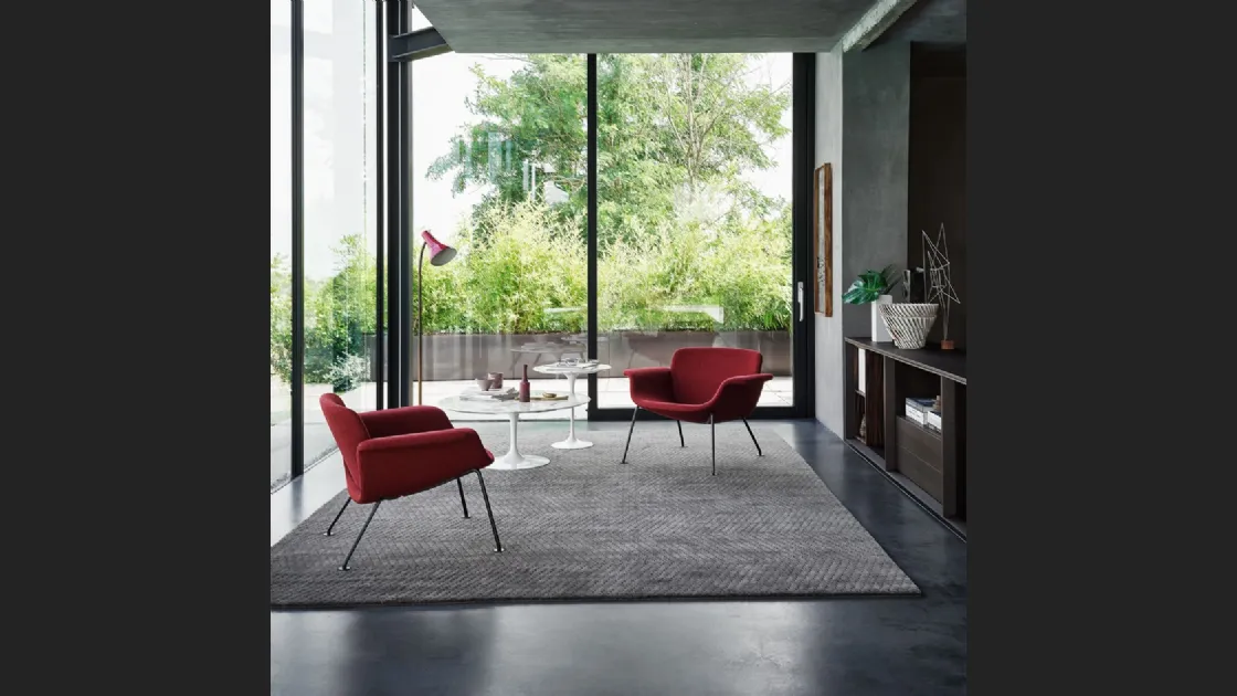 Poltroncine in tessuto Rosso KN Collection by Knoll KN04 di Knoll