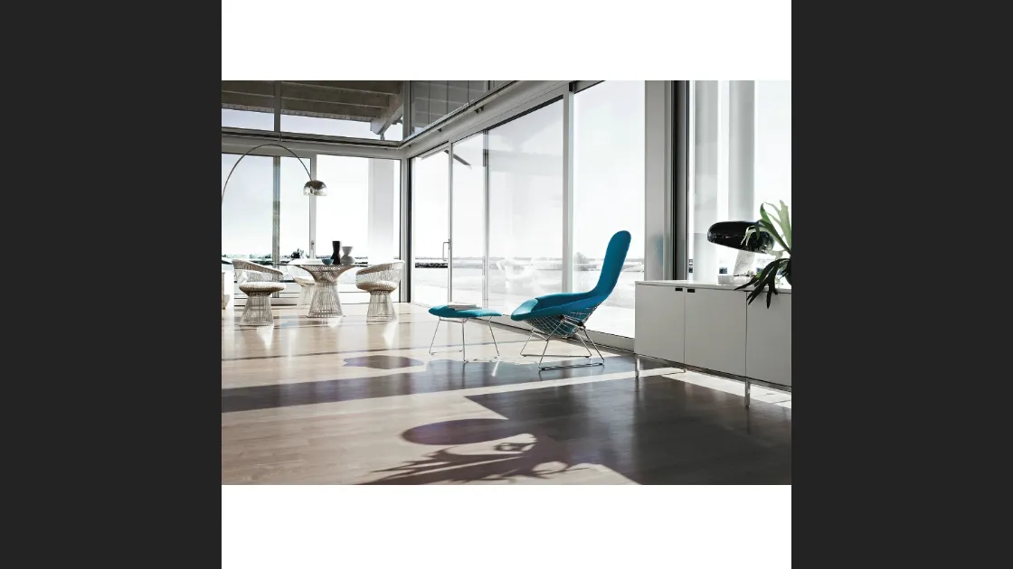 Poltrona Bertoia High Back Chair and Ottoman di Knoll