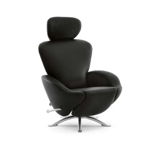 Poltrona di design Dodo in pelle imbottita di Cassina