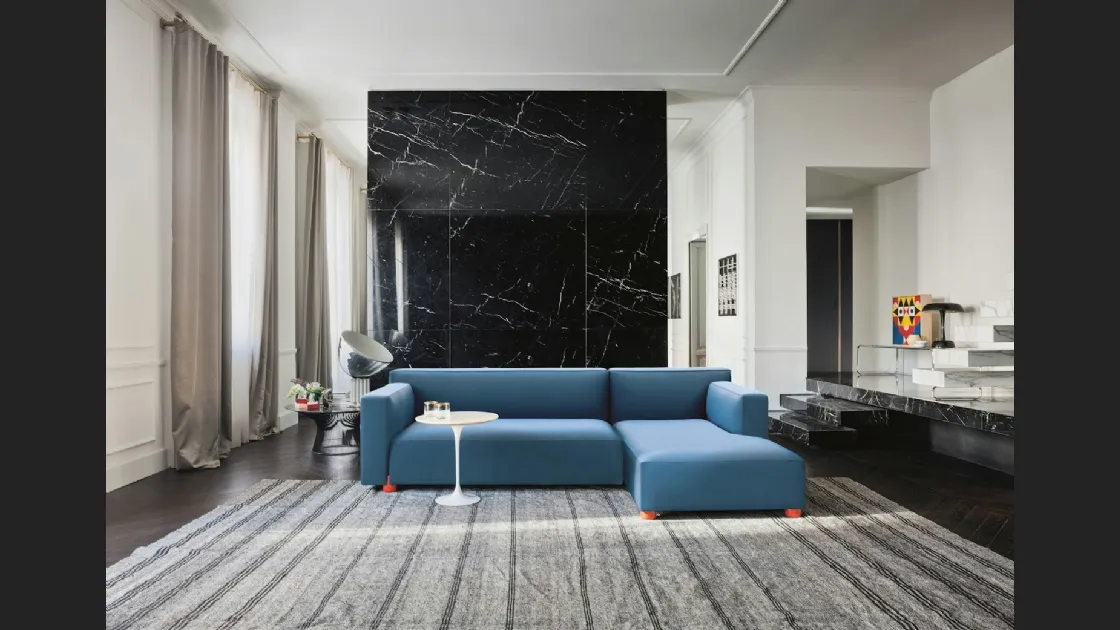 Divano con penisola Barber Osgerby Sofa di Knoll