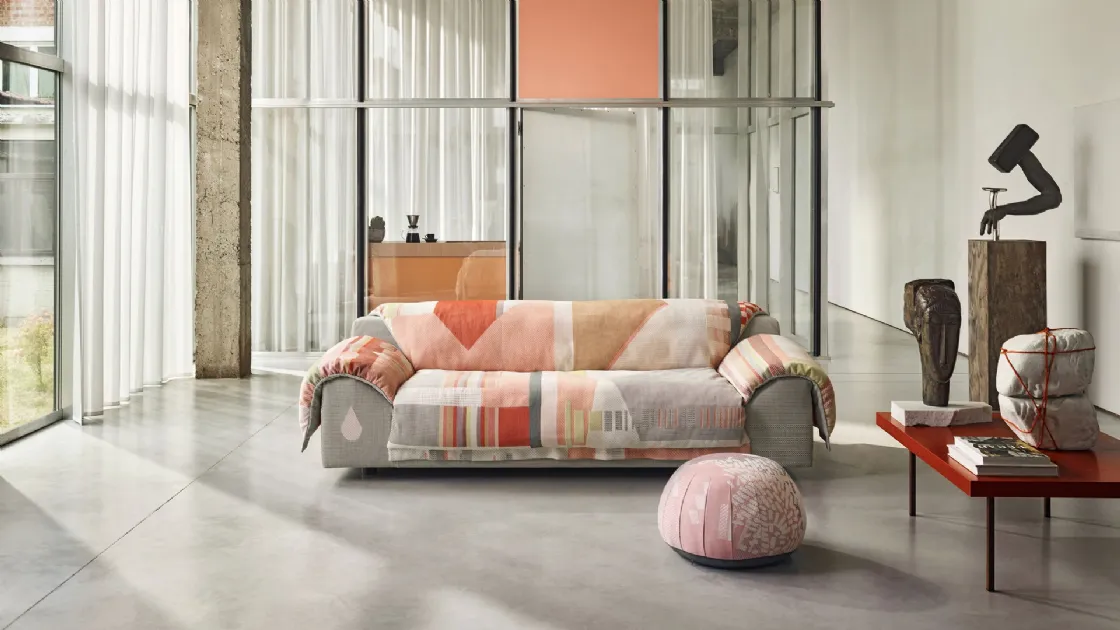 Divano lineare in tessuto Vlinder Sofa di Vitra