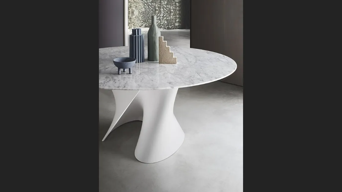 Tavolo S Table con top in marmo di MDF Italia