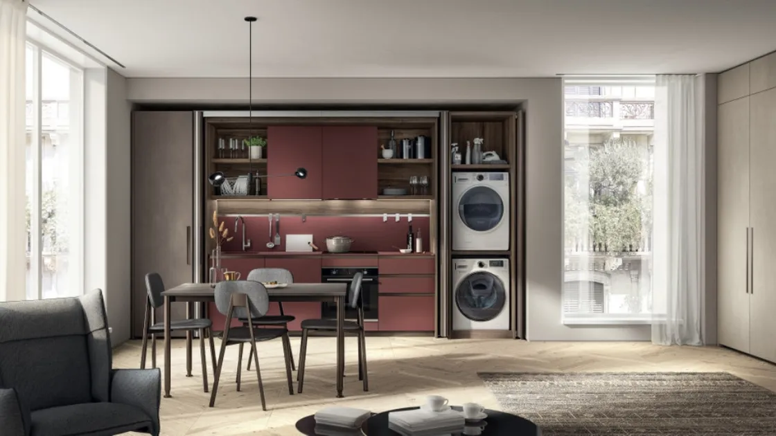 Cucina Moderna Boxi Rosso Jaipur di Scavolini