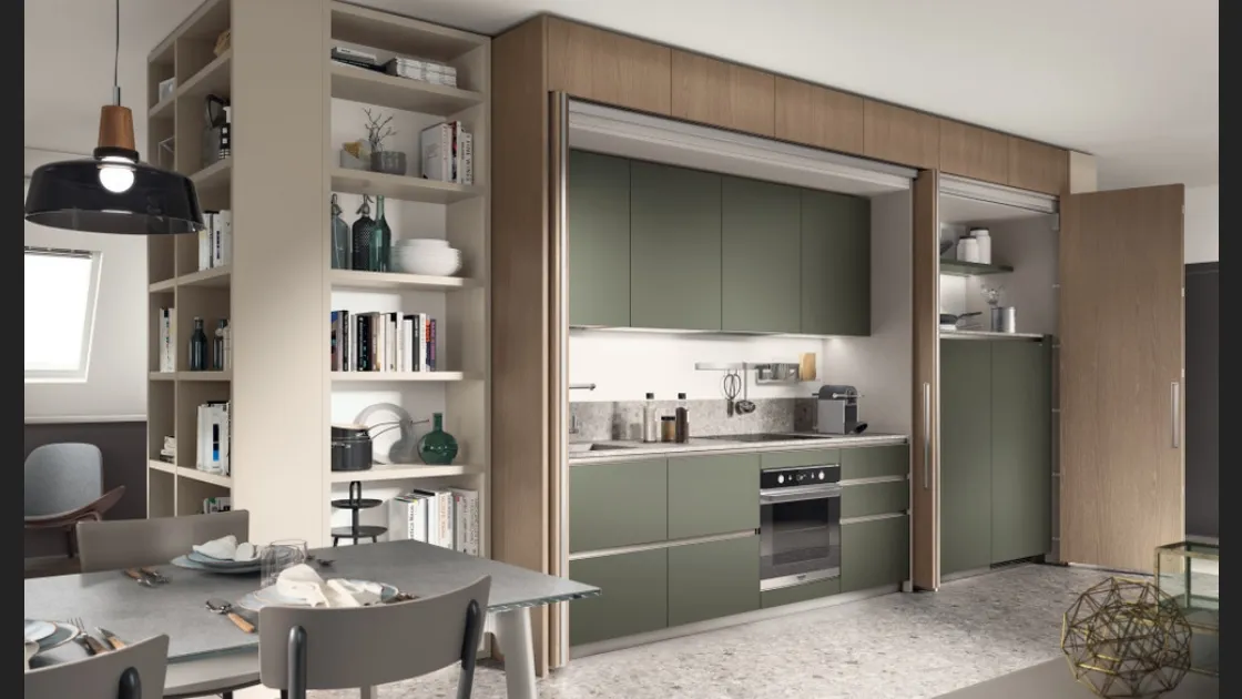 Cucina Moderna Boxi Verde di Scavolini