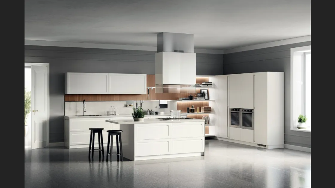 Cucina Moderna Carattere Bianco Prestige di Scavolini