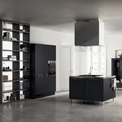 Cucina Moderna Carattere in laccato Nero Ardesia di Scavolini