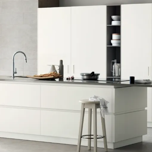 Cucina Moderna Foodshelf laccato Bianco Prestige di Scavolini