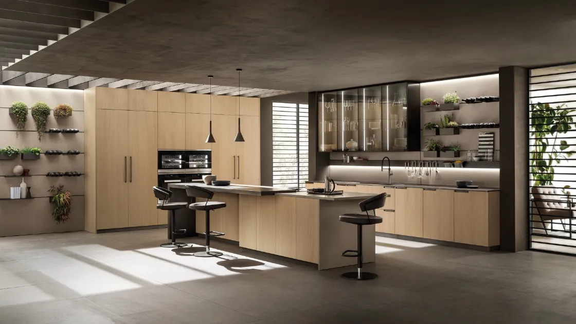 Cucina Moderna Mia in Rovere Grano di Scavolini