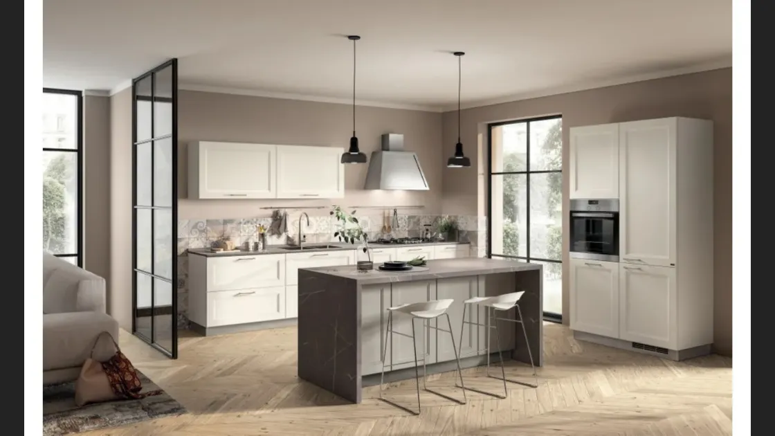 Cucina Colony laccato Bianco opaco di Scavolini