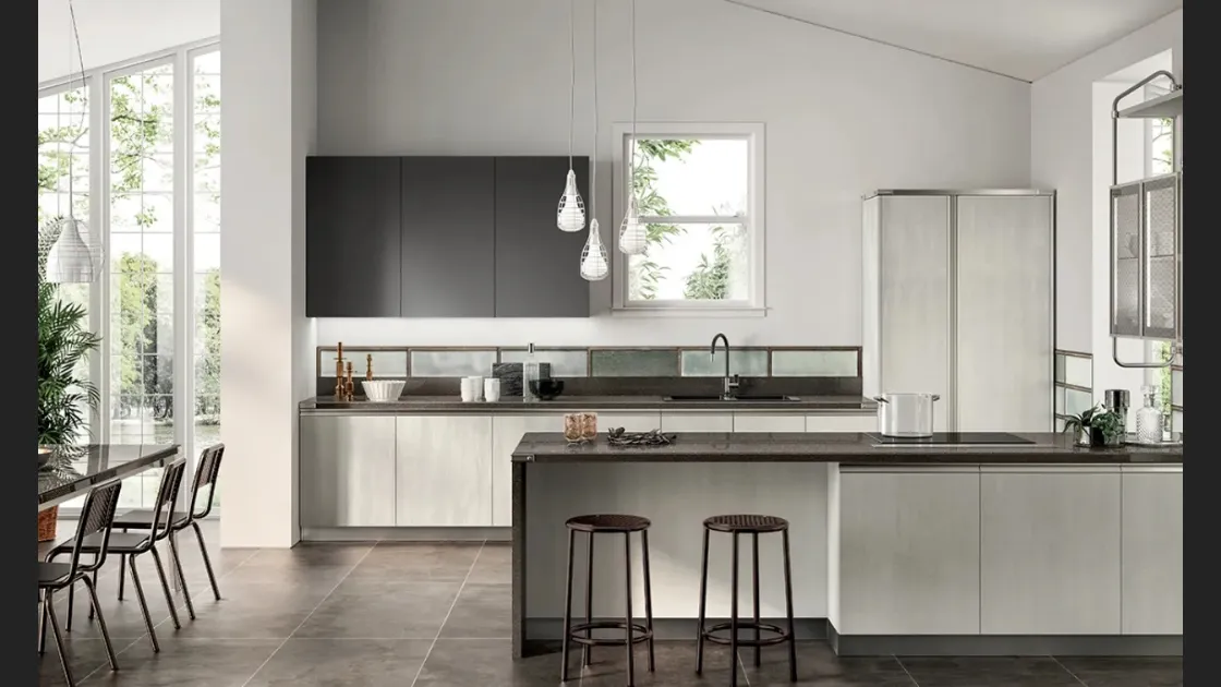 Cucina Diesel Open Workshop Concrete Jersey di Scavolini