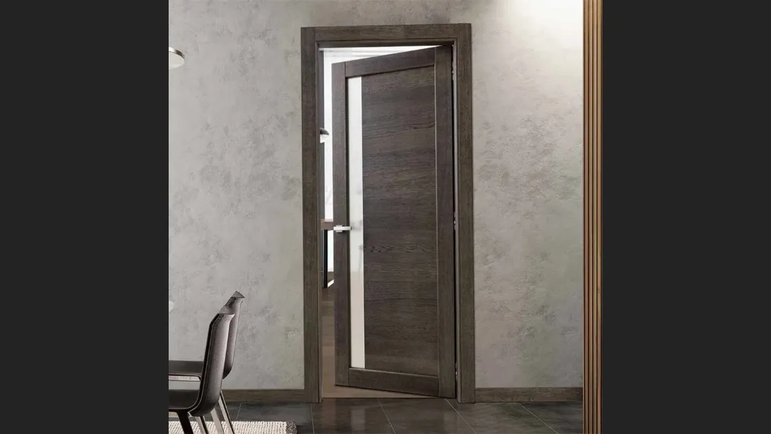 Porta per interni Baltimora New in legno di rovere gray di Bertolotto