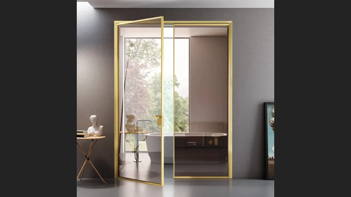 Porta per interni Mini Tall Glass Gold di Bertolotto