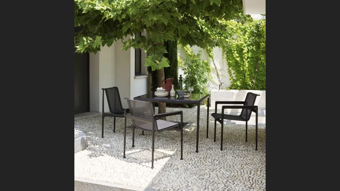 Sedie da giardino 1966 Dining Chair in metallo Nero di Knoll