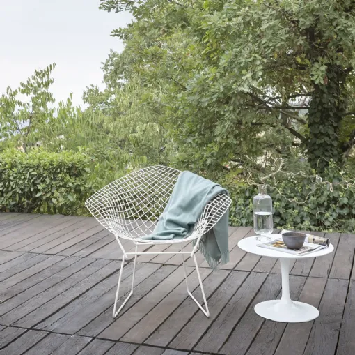 Poltroncina da giardino Bertoia Diamond Chair di Knoll