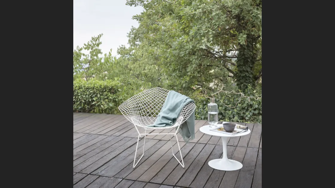 Poltroncina da giardino Bertoia Diamond Chair di Knoll