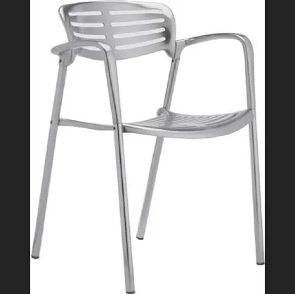 Sedia in alluminio Toledo Stacking Chair di Knoll