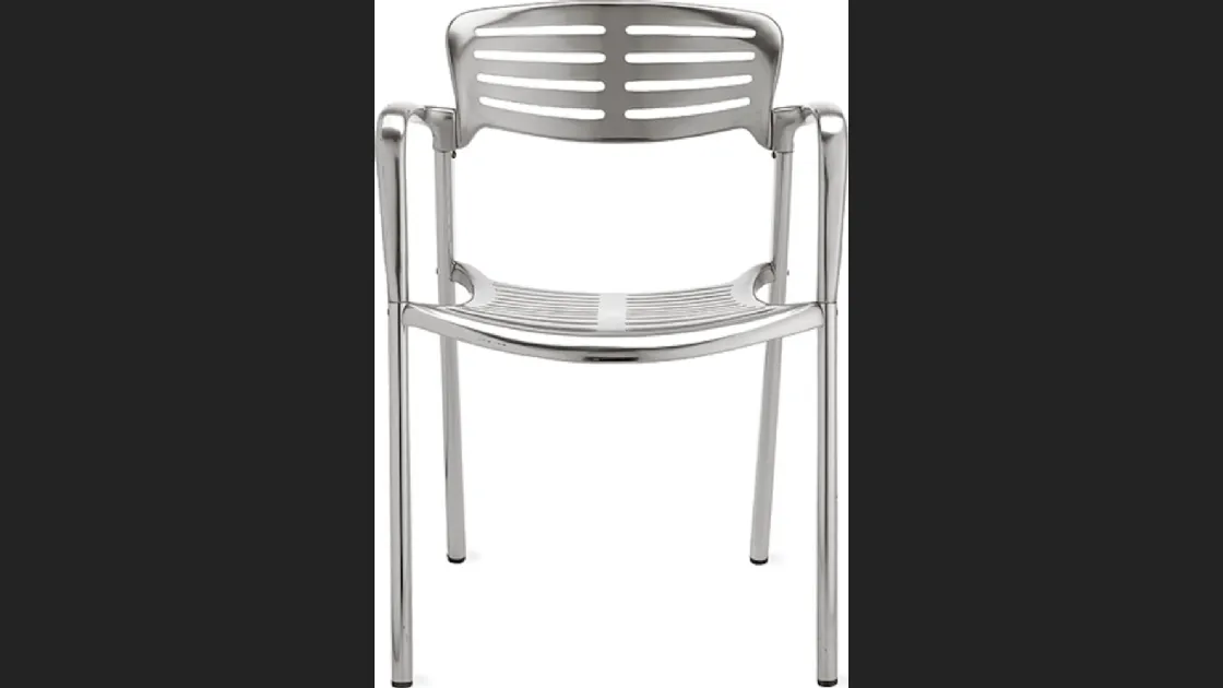 Sedia in alluminio Toledo Stacking Chair di Knoll