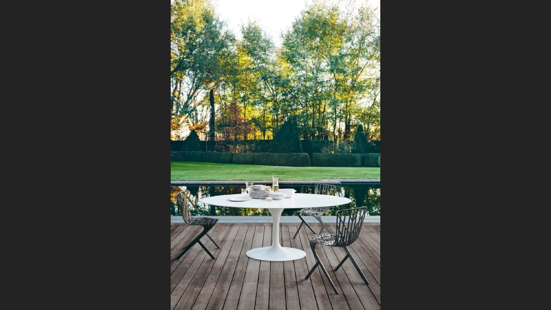 Sedia da giardino Washington Skeleton Side Chair di Knoll