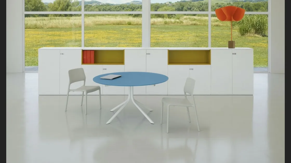 Armadio Archivio in melaminico Bianco Colourfold di Knoll